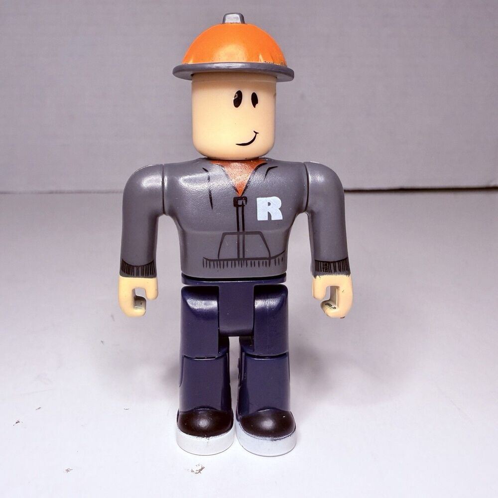 ROBLOX Builderman Figure Series 1 Jazwares COMPLETE Orange Hat No Code